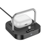 Desktop charger Hoco 2in1 USB C PD QC 3A 30W + wireless charging 5W CQ16B black