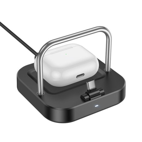 Desktop charger Hoco 2in1 USB C PD QC 3A 30W + wireless charging 5W CQ16B black