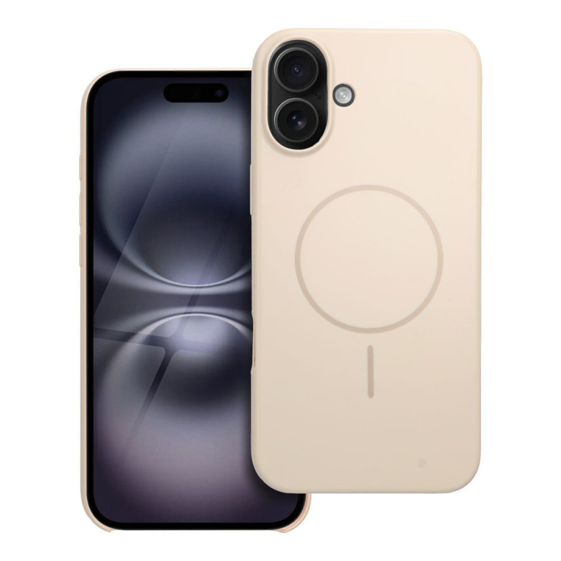 Case for iPhone 16 PLUS Glossy Mag Cover compatible with MagSafe white