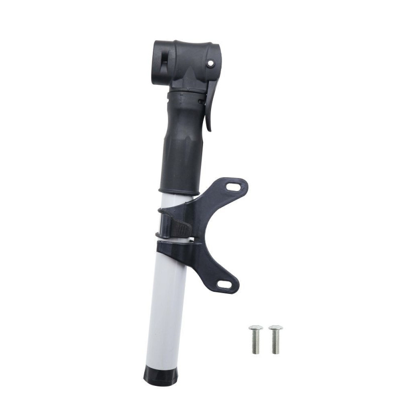 Mini pump with mounting bracket for bike / scooter FSPMP-387 black silver