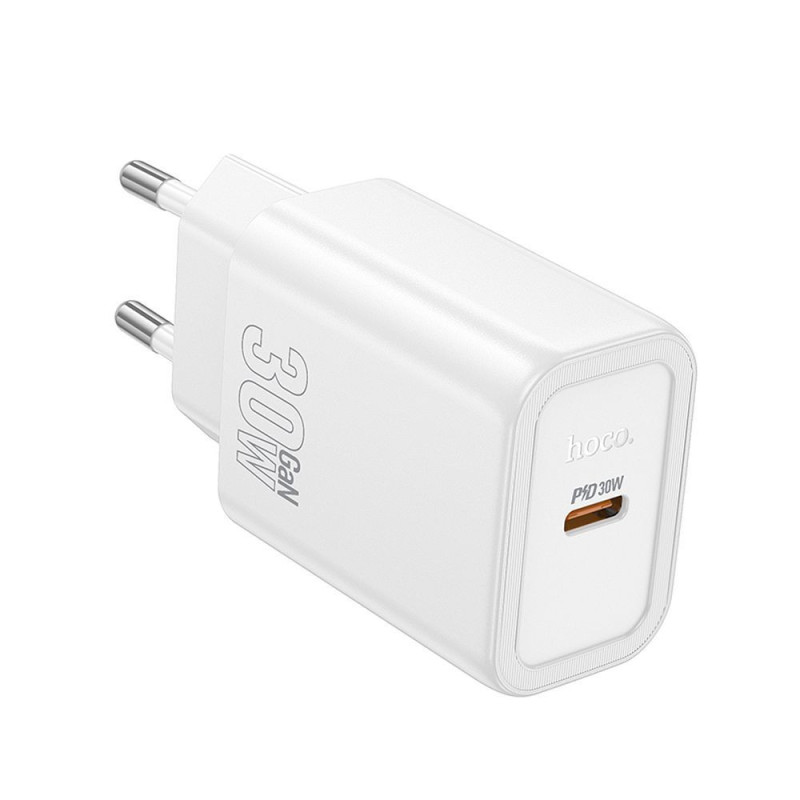 Phone charger Hoco USB C QC PD 30W N62 white Phone charger Hoco USB C QC PD 30W N62 white