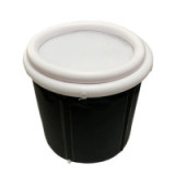 Foldable portable inflatable bathtub 75 x 80 cm black