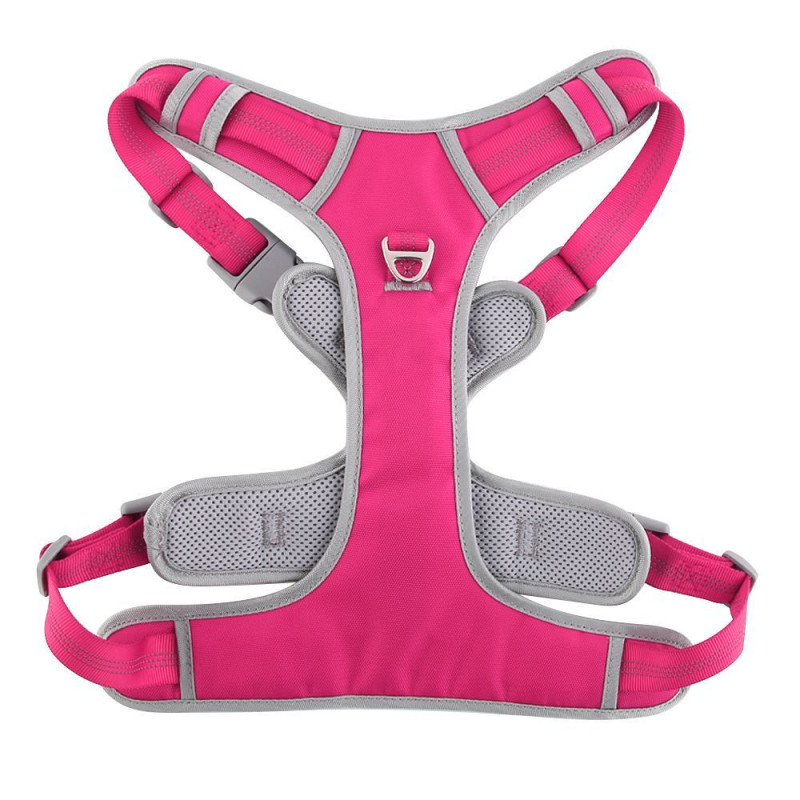 Dog harness OXFORD B size S pink grey Dog harness OXFORD B size S pink grey