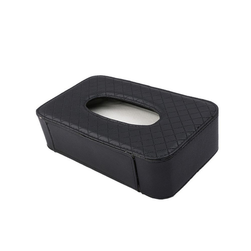 Tissue box with strap black Tissue box with strap black
