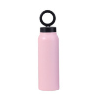 Magnetic holder compatible with MagSafe with 750ml container pink