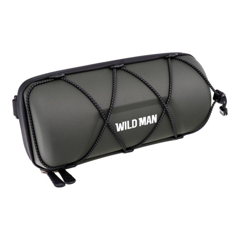 WILDMAN traveling bag for bike handlebars with zipper 2L GD7X green