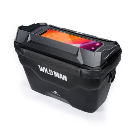 WILDMAN traveling bag for bike handlebars with zipper 3L (4"-7") XT8 black