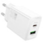 Phone charger Hoco USB A + USB C QC3.0 PD AFC 3A 30W N71 white