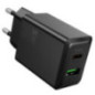Phone charger Hoco USB A + USB C QC3.0 PD AFC 3A 30W N71 black
