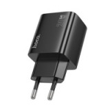 Phone charger Hoco 2 x USB C + 2 x USB A QC3.0 PD 3A 20W N55 black