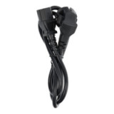 Power cable for computer PC / printer / monitor 230V 16A 1 m black