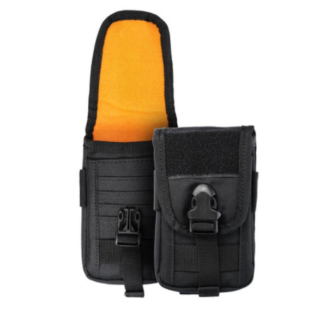 Travel Phone / power bank case for belt / backpack black