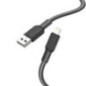 Cable USB A to Lightning Hoco 2,4A 1 m X69 black white