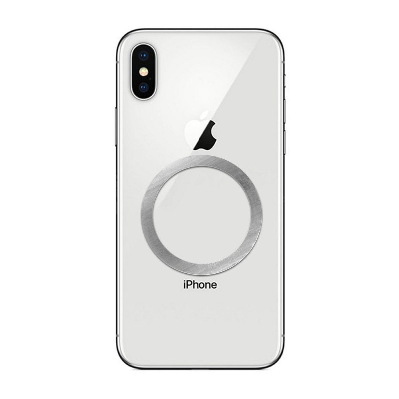 Universal round plate / magnet ring compatible with MagSafe silver Universal round plate / magnet ring compatible with MagSafe silver
