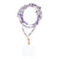 STONE Phone lanyard, Phone pendant / cord length 82cm (41cm in the loop) / on neck - purple