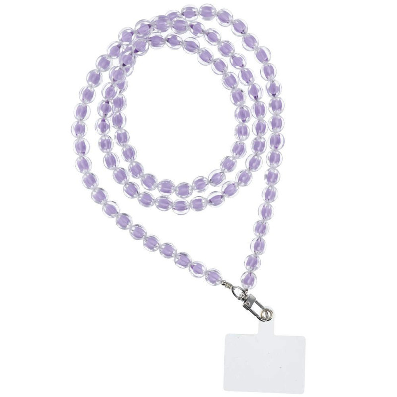 COLORFUL Phone lanyard, Phone pendant / cord length 120cm (60cm in the loop) / on neck - purple COLORFUL Phone lanyard, Phone pendant / cord length 120cm (60cm in the loop) / on neck - purple