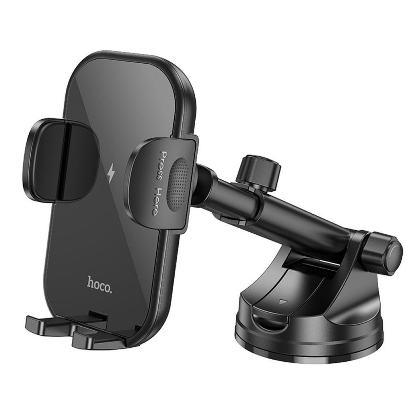 Wireless car phone holder Hoco 15 W windshield / dashboard HW5 black