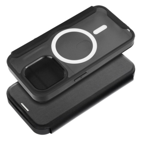 Flip case for iPhone 16 Smart Mag compatible with MagSafe black