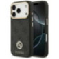 GUESS case for IPHONE 17 Pro compatible with MagSafe GUHMP17LP4GRMDEK (PU W/ 4G Strass Logo) black