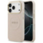 GUESS case for IPHONE 17 Pro compatible with MagSafe GUHMP17LPSAMSECP (PU W/ Peony Hot Stamp) pink