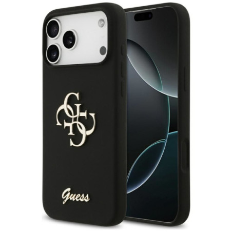 GUESS case for IPHONE 17 Pro Max GUHCP17XSC4GSMK (Silicone W/ Big 4G Script) black
