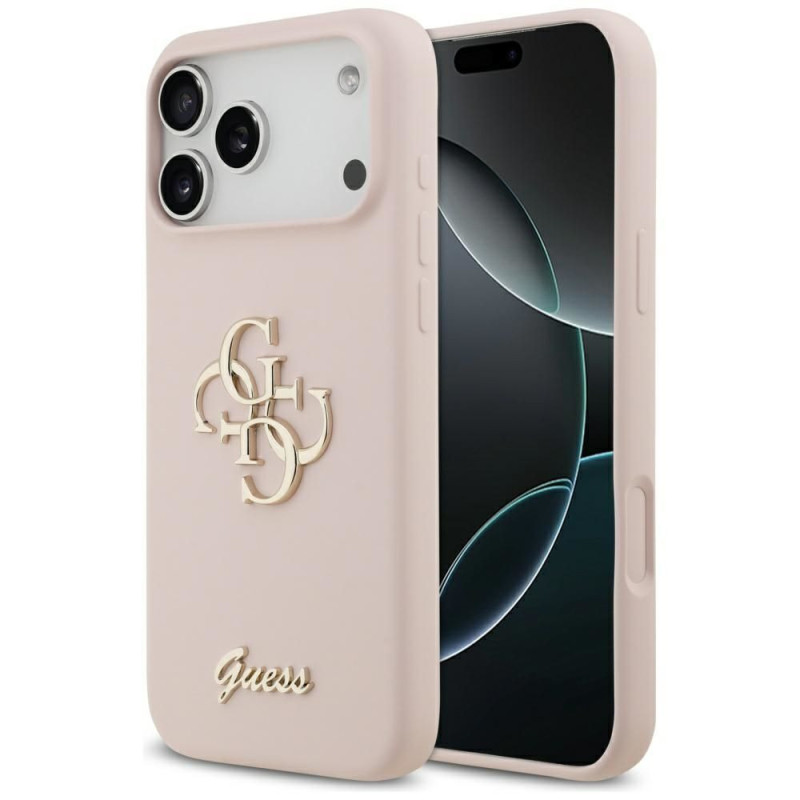 GUESS case for IPHONE 17 Pro Max GUHCP17XSC4GSMP (Silicone W/ Big 4G Script) pink GUESS case for IPHONE 17 Pro Max GUHCP17XSC4GSMP (Silicone W/ Big 4G Script) pink