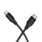 Silicone Cable USB C to USB C Hoco 3A 60W 1 m X124 black Silicone Cable USB C to USB C Hoco 3A 60W 1 m X124 black