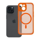 Case for iPhone 15 Full Matte Mag Cover compatible with MagSafe orange