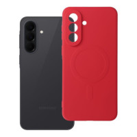 Case for Samsung A37 Silicone Mag Cover compatible with MagSafe (camera protection) red