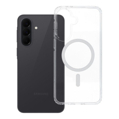 Case for Samsung A37 Drop Glue Colorful Ring Mag Cover compatible with MagSafe white