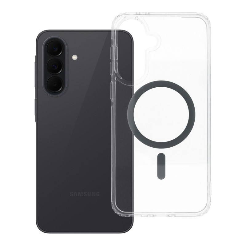 Case for Samsung A37 Drop Glue Colorful Ring Mag Cover compatible with MagSafe grey Case for Samsung A37 Drop Glue Colorful Ring Mag Cover compatible with MagSafe grey