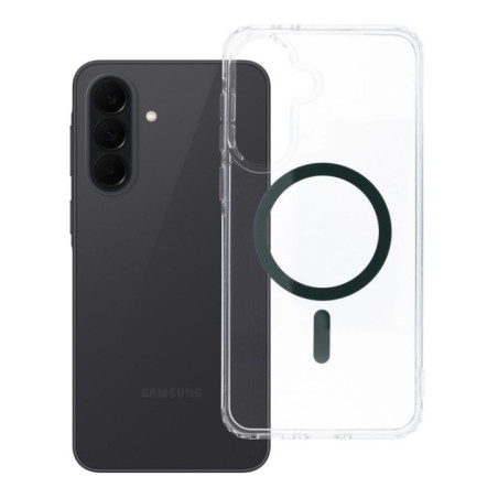 Case for Samsung A37 Drop Glue Colorful Ring Mag Cover compatible with MagSafe dark green