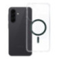 Case for Samsung A37 Drop Glue Colorful Ring Mag Cover compatible with MagSafe dark green