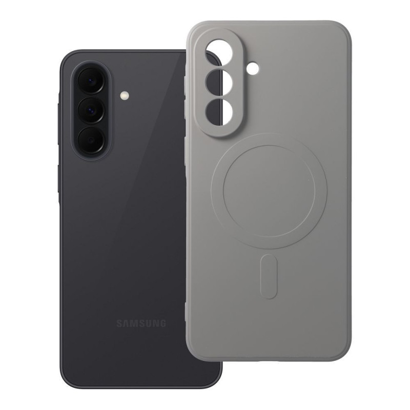 Case for Samsung A37 Silicone Mag Cover compatible with MagSafe (camera protection) titanium gray