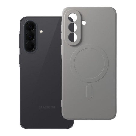 Case for Samsung A37 Silicone Mag Cover compatible with MagSafe (camera protection) titanium gray