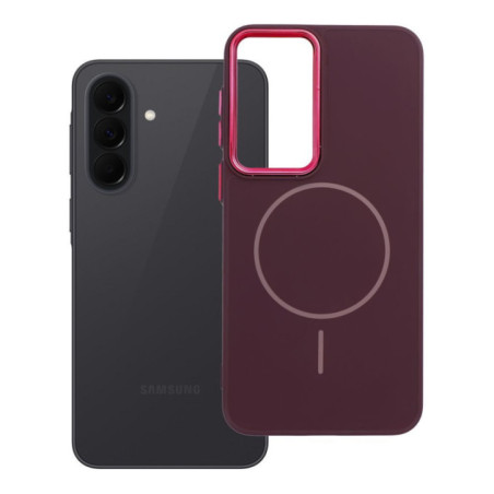 Case for Samsung A37 Frame Mag Cover compatible with MagSafe purple