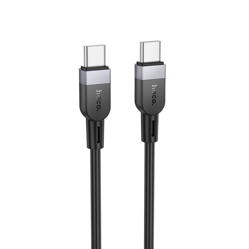 Silicone Cable USB C to USB C Hoco 3A 60W 2 m X109 black Silicone Cable USB C to USB C Hoco 3A 60W 2 m X109 black
