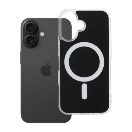 Case for iPhone 16 Clear Fusion Mag Cover compatible with MagSafe black