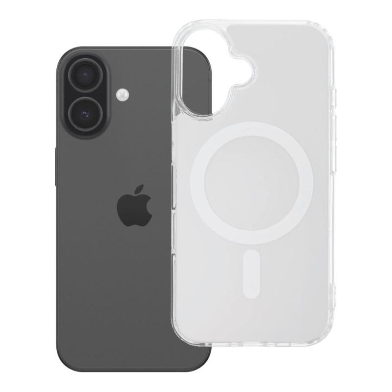 Case for iPhone 16 Clear Fusion Mag Cover compatible with MagSafe white