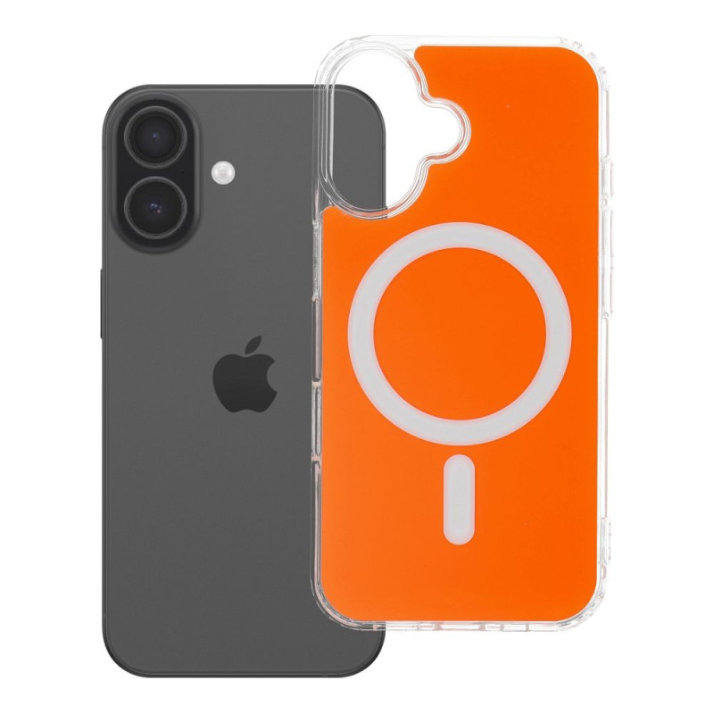 Case for iPhone 16 Clear Fusion Mag Cover compatible with MagSafe hermes orange Case for iPhone 16 Clear Fusion Mag Cover compatible with MagSafe hermes orange
