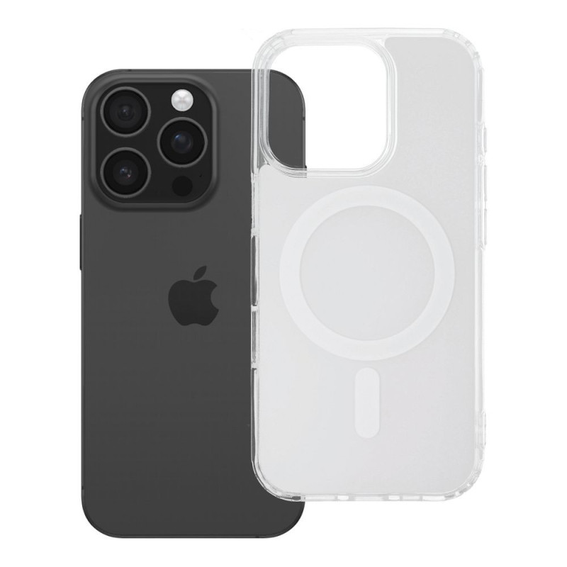 Case for iPhone 16 PRO Clear Fusion Mag Cover compatible with MagSafe white