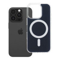Case for iPhone 16 PRO Clear Fusion Mag Cover compatible with MagSafe navy blue