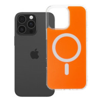 Case for iPhone 16 PRO MAX Clear Fusion Mag Cover compatible with MagSafe hermes orange