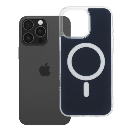 Case for iPhone 16 PRO MAX Clear Fusion Mag Cover compatible with MagSafe navy blue