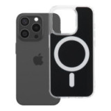 Case for iPhone 15 PRO Clear Fusion Mag Cover compatible with MagSafe black