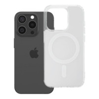 Case for iPhone 15 PRO Clear Fusion Mag Cover compatible with MagSafe white