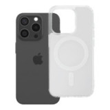 Case for iPhone 15 PRO Clear Fusion Mag Cover compatible with MagSafe white