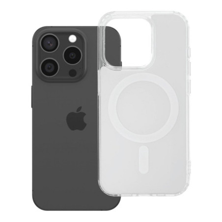Case for iPhone 15 PRO Clear Fusion Mag Cover compatible with MagSafe white