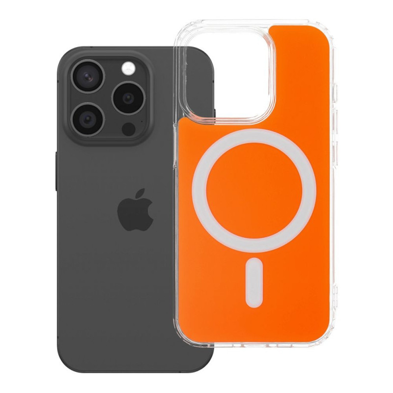Case for iPhone 15 PRO Clear Fusion Mag Cover compatible with MagSafe hermes orange Case for iPhone 15 PRO Clear Fusion Mag Cover compatible with MagSafe hermes orange