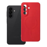 Case for Samsung A27 Silicone Mag Cover compatible with MagSafe (camera protection) red